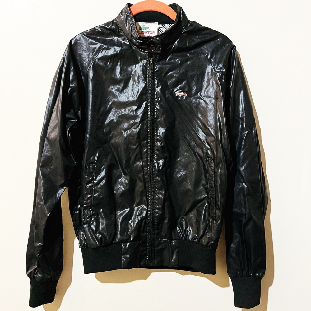 🐊Vintage black Alligator Lacoste windbreaker jacket